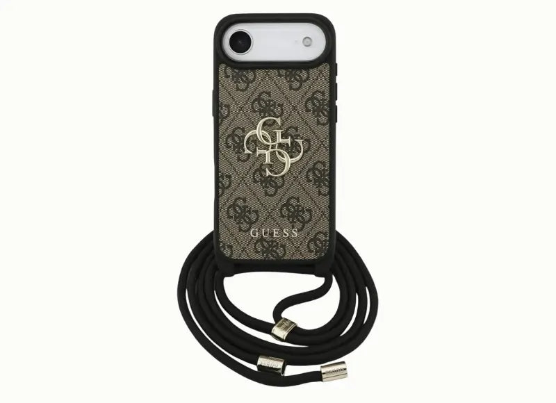 Guess Θήκη 4G Big Logo Cord Stap Crossbody για iPhone Air Kinhtoy Καφέ