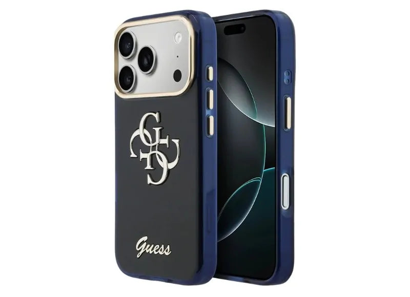 GUESS IML 4G SCRIPT METAL IPHONE 17 PRO ΘΗΚΗ ΚΙΝΗΤΟΥ (BLUE)