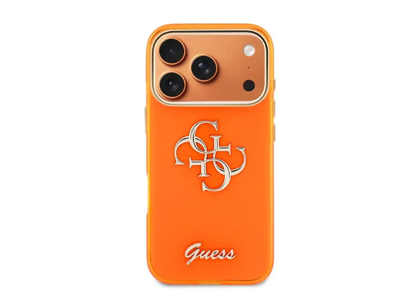 GUESS IML 4G SCRIPT METAL LOGO ΘΗΚΗ ΓΙΑ IPHONE 17 PRO MAX (ΠOΡΤΟΚΑΛΙ)