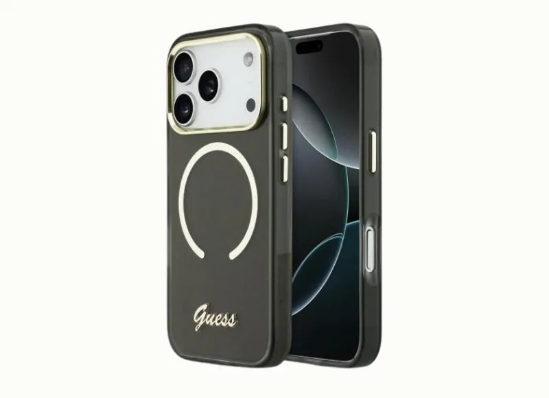 GUESS IML SCRIPT METAL MAGSAFE IPHONE 17 PRO MAX ΘΗΚΗ ΚΙΝΗΤΟΥ (BLACK)
