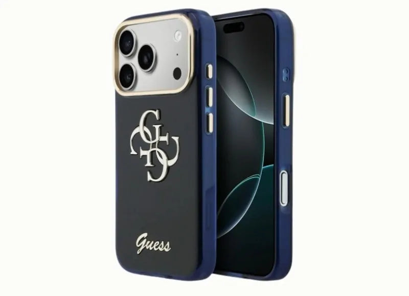 GUESS IML SCRIPT METAL MAGSAFE IPHONE 17 PRO MAX ΘΗΚΗ ΚΙΝΗΤΟΥ (BLUE)