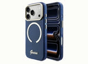 Guess Θήκη Iml Script Metal MagSafe για iPhone 17 Pro Max Μπλε