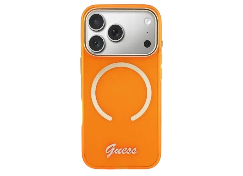 GUESS IML SCRIPT METAL MAGSAFE IPHONE 17 PRO ΘΗΚΗ ΚΙΝΗΤΟΥ (ORANGE)