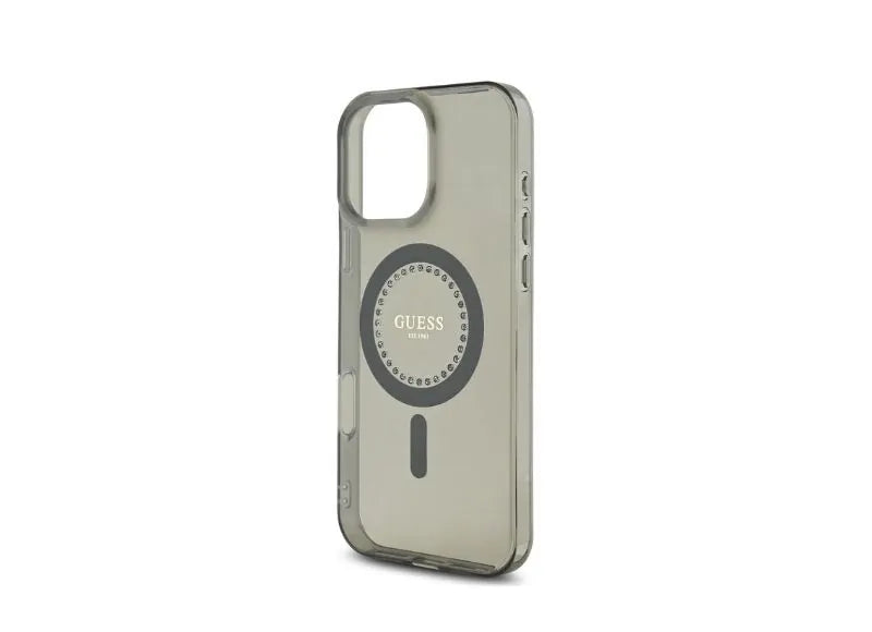 GUESS MAGSAFE RHINESTONES HARD CASE IPHONE 16 PRO MAX (BLACK)