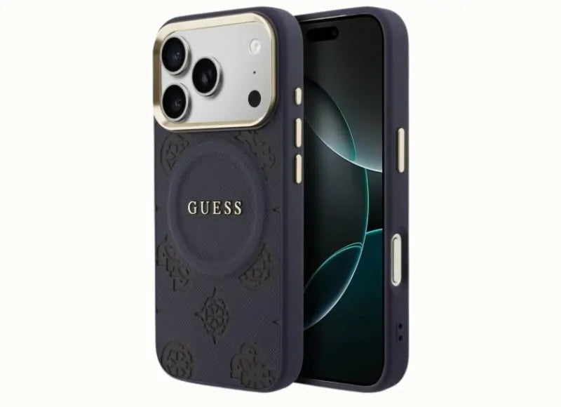 GUESS PEONY HOT STAMP MAGSAFE IPHONE 17 PRO ΘΗΚΗ ΚΙΝΗΤΟΥ (BLUE)