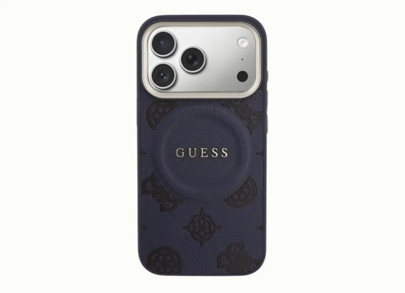 GUESS PEONY HOT STAMP MAGSAFE IPHONE 17 PRO MAX ΘΗΚΗ KINHTOY (BLUE)