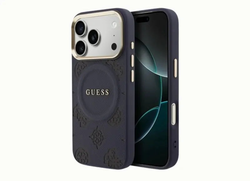 GUESS PEONY HOT STAMP MAGSAFE IPHONE 17 PRO MAX ΘΗΚΗ KINHTOY (BLUE)
