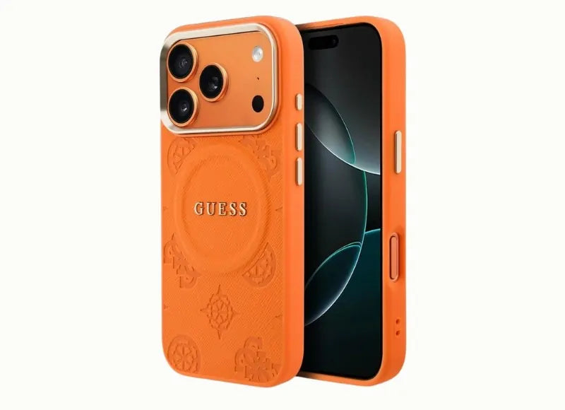 GUESS PEONY HOT STAMP MAGSAFE IPHONE 17 PRO ΘΗΚΗ ΚΙΝΗΤΟΥ (ORANGE)