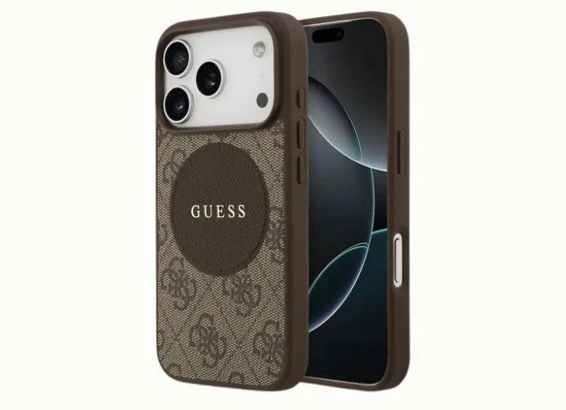 GUESS PERFORATED 4G CIRCLE CLASSIC LOGO MAGSAFE IPHONE 17 PRO ΘΗΚΗ ΚΙΝΗΤΟΥ (BROWN)