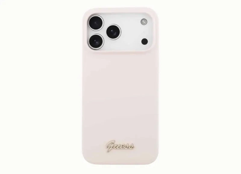 GUESS SILICONE SCRIPT METAL LOGO MAGSAFE ΓΙΑ IPHONE 17 PRO MAX ΘΗΚΗ KINHTOY (PINK)