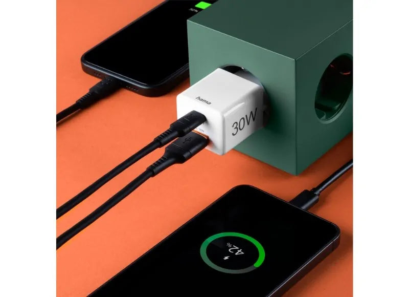 HAMA 1xUSB-C 1xUSB-A MINI FAST CHARGER PD 30W ΟΙΚΙΑΚΟΣ ΦΟΡΤΙΣΤΗΣ (WHITE)