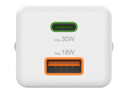 HAMA 1xUSB-C 1xUSB-A MINI FAST CHARGER PD 30W ΟΙΚΙΑΚΟΣ ΦΟΡΤΙΣΤΗΣ (WHITE)