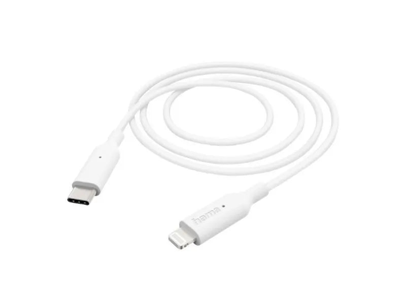 Hama Cable Charging/Data USB-C to Lightning 1m White