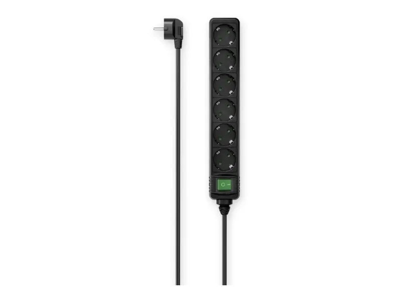HAMA POWER STRIP 6-WAY SWITCH 1.4 M BLACK ΠΟΛΥΠΡΙΖΟ (BLACK)