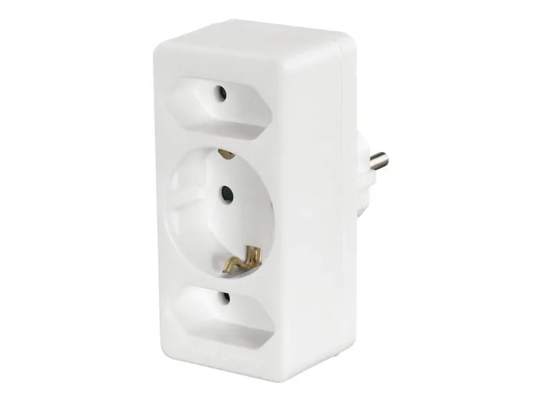 HAMA SOCKET ADAPTER 2EU/1SCHUKO WHITE POWER STRIP (WHITE)