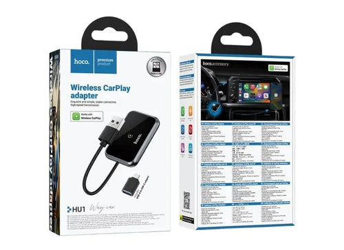 Hoco Αντάπτορας HU1 Wireless Carplay Metal Grey