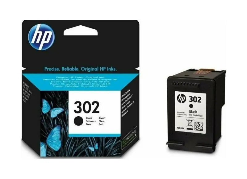 HP 302 BLACK INK CARTRIDGE (F6U66A)