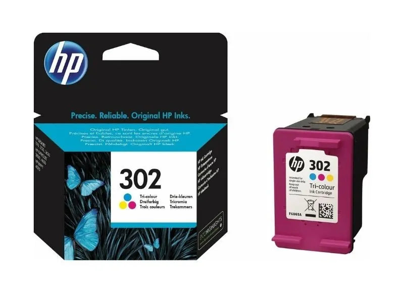 HP 302 TRI-COLOR INK CARTRIDGE (F6U65A)