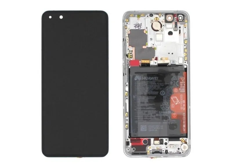 Genuine Screen Huawei P40 Pro White with battery (Huawei Service Pack 02353PJK)