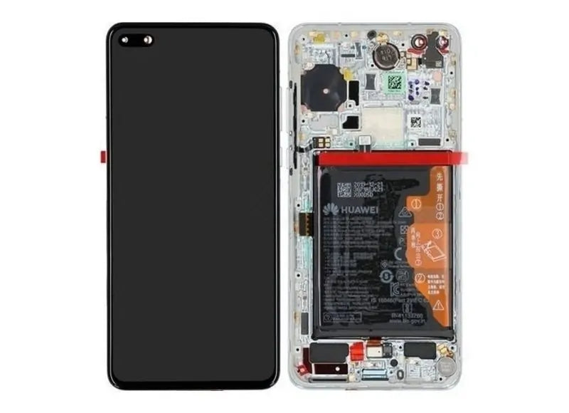 Genuine Screen Huawei P40 White with battery (Huawei Service Pack 02353MFW)