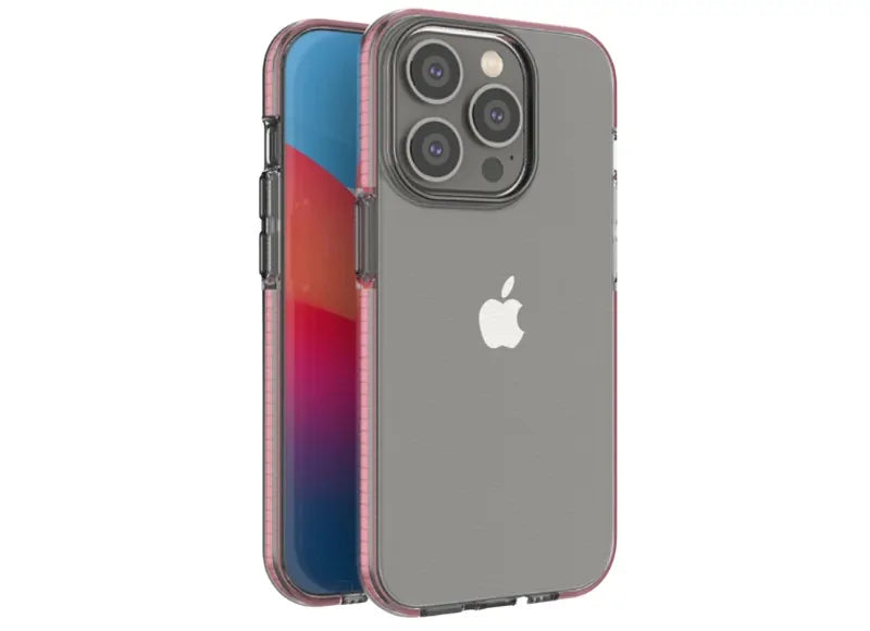HURTEL SPRING SILICONE ΘΗΚΗ ΚΙΝΗΤΟΥ ΓΙΑ IPHONE 14 PRO ΜΕ ΠΛΑΙΣΙΟ LIGHT PINK