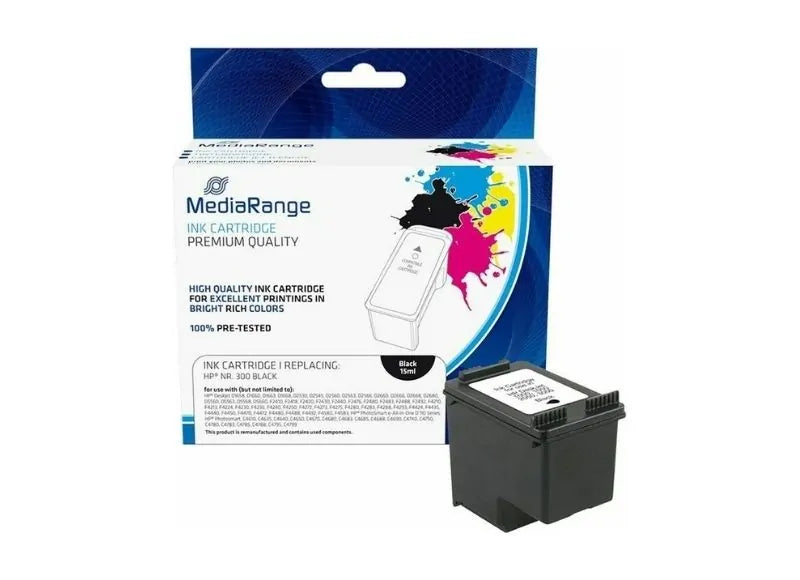 INKJET MEDIARANGE ΣΥΜΒΑΤΟ ΓΙΑ ΕΚΤΥΠΩΤΕΣ HP (BLACK) (NO.300XL)