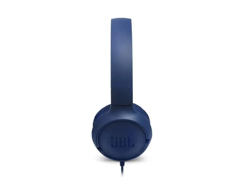 JBL Ενσύρματα Ακουστικά Κεφαλής Tune 500 On-Ear Universal & 1-Button Mic/Rem Μπλε