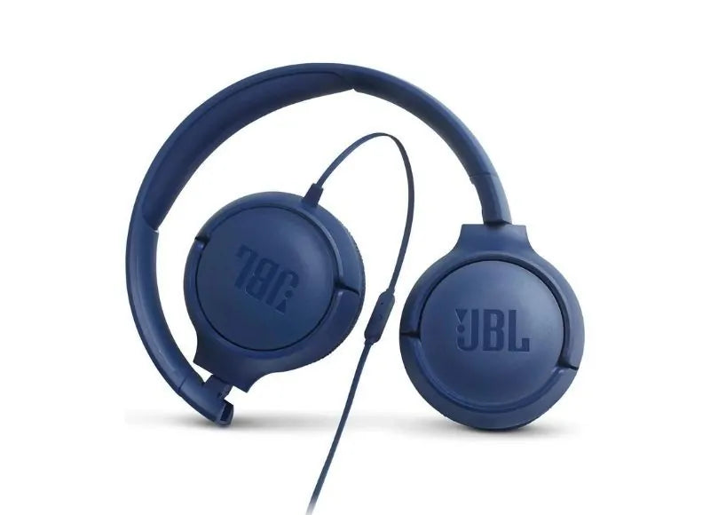 JBL TUNE 500 ON-EAR UNIVERSAL HEADPHONES & 1-BUTTON MIC/REM (BLUE)
