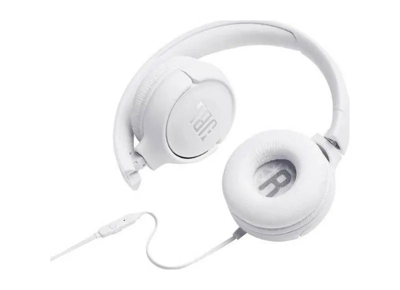 JBL TUNE 500 (ON-EAR) HEADPHONES & MIC (UNIVERSAL) - 3.5mm JACK (WHITE)