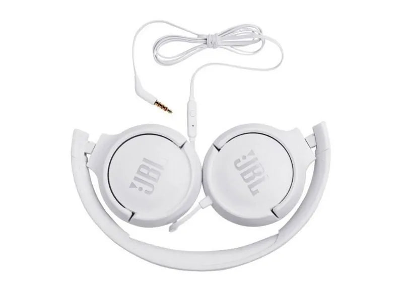 JBL TUNE 500 (ON-EAR) HEADPHONES & MIC (UNIVERSAL) - 3.5mm JACK (WHITE)