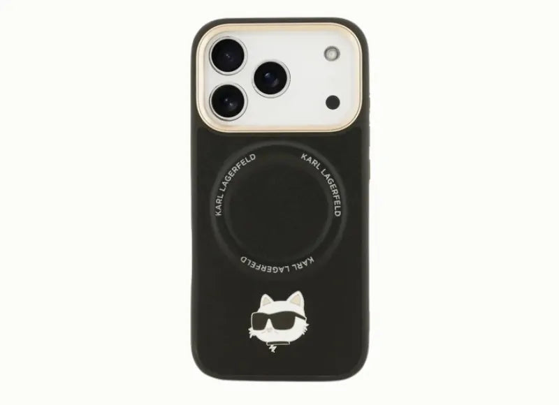 KARL LAGERFELD BIG STRAP CHOUPETTE METAL LOGO MAGSAFE ΘΗΚΗ ΓΙΑ APPLE IPHONE 17 PRO MAX (ΜΑΥΡΟ)