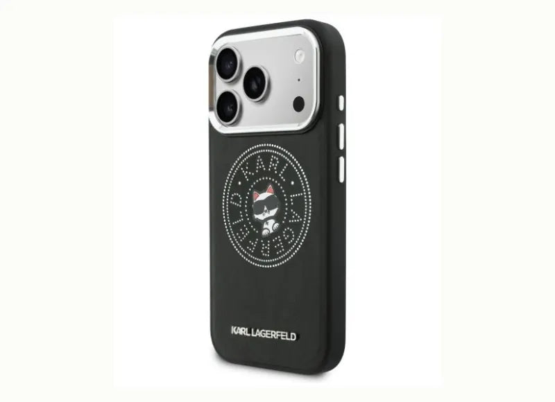 KARL LAGERFELD CHOUPETTE METAL LOGO BIG STRAP MAGSAFE ΘΗΚΗ ΚΙΝΗΤΟΥ ΓΙΑ IPHONE 17 PRO MAX (ΜΑΥΡΟ)