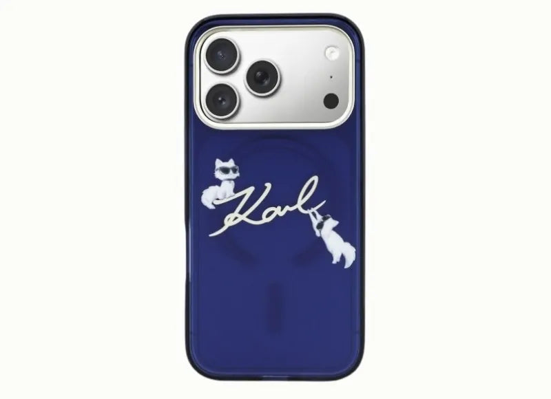 KARL LAGERFELD IML CHOUPETTES KARL SCRIPT LOGO MAGSAFE IPHONE 17 PRO ΘΗΚΗ ΚΙΝΗΤΟΥ (BLUE)