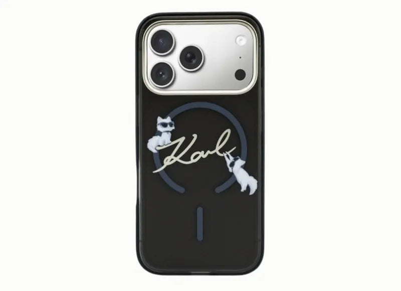 KARL LAGERFELD IML CHOUPETTES KARL SCRIPT LOGO MAGSAFE IPHONE 17 PRO MAX ΘΗΚΗ ΚΙΝΗΤΟΥ (BLACK)