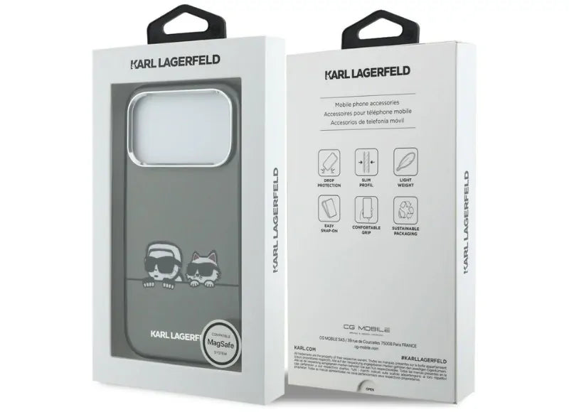 KARL LAGERFELD IML KARL & CHOUPETTE PEEKABOO LOGO MAGSAFE ΘΗΚΗ ΓΙΑ IPHONE 17 PRO MAX ΜΑΥΡΗ