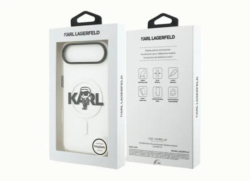Karl Lagerfeld Case Iml Karl Sketch Logo MagSafe for iPhone Air Clear