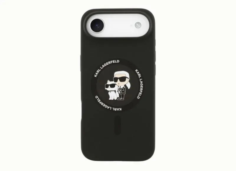 KARL LAGERFELD SILICONE KARLAMP CHOUPETTE RING MAGSAFE IPHONE AIR ΘΗΚΗ ΚΙΝΗΤΟΥ (ΜΑΥΡΟ)