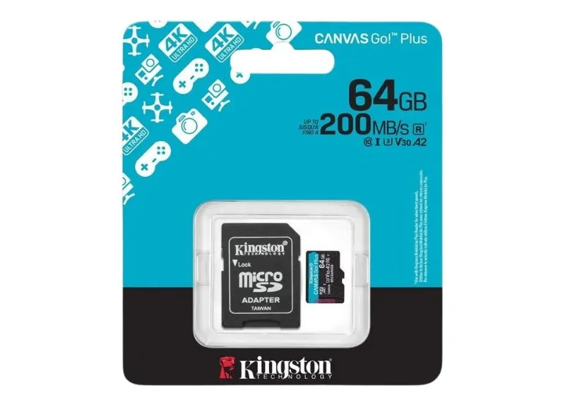 KINGSTON MICRO SD CANVAS GO! PLUS SDCG4/64GB ΚΑΡΤΑ ΜΝΗΜΗΣ