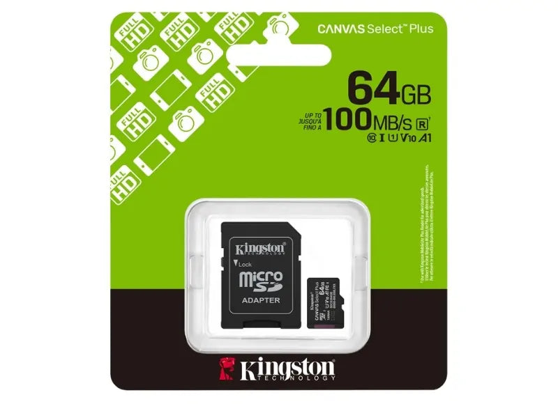 Kingston Κάρτα Μνήμης Micro SD Canvas Select Plus SDCS3/ 64GB