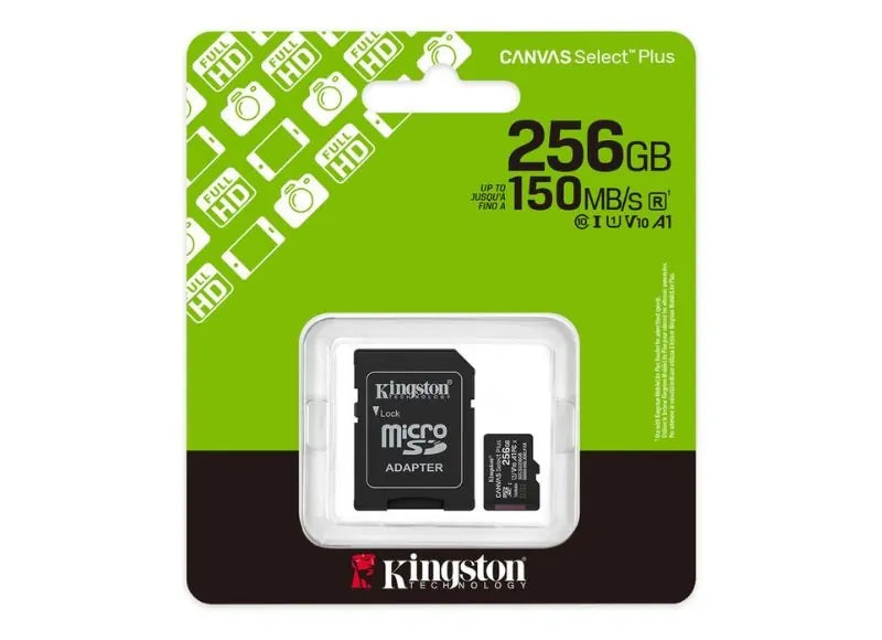 Kingston Κάρτα Μνήμης MicroSD 256GB Class 10 Canvas Select Plus