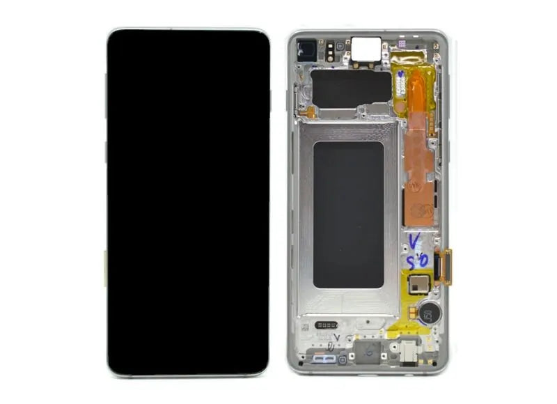 Αυθεντική Οθόνη Samsung S10 G973 Silver (Samsung Service Pack GH82-18850G GH82-18835G)