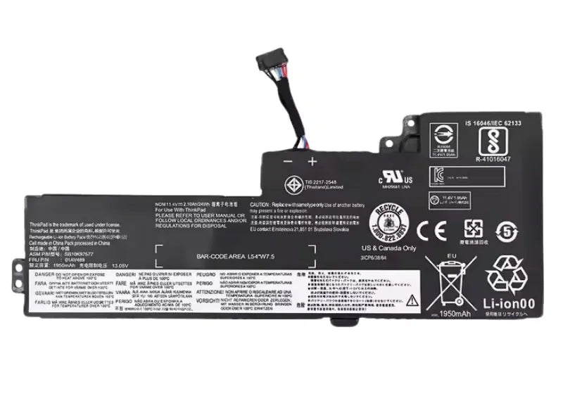 Lenovo ThinkPad T480 SB10K97577 Battery 11.46V 24WH