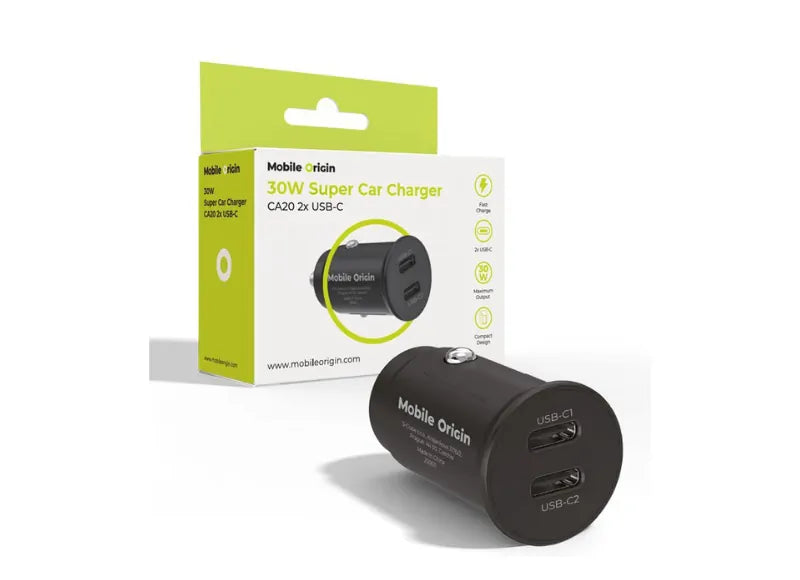 Mobile Origin Car Charger 30W Super CA20 2X USB-C