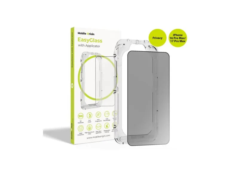 MOBILE ORIGIN EASYGLASS SCREEN PROTECTOR WITH APPLICATOR FOR IPHONE 16 PRO / 17 / 17 PRO