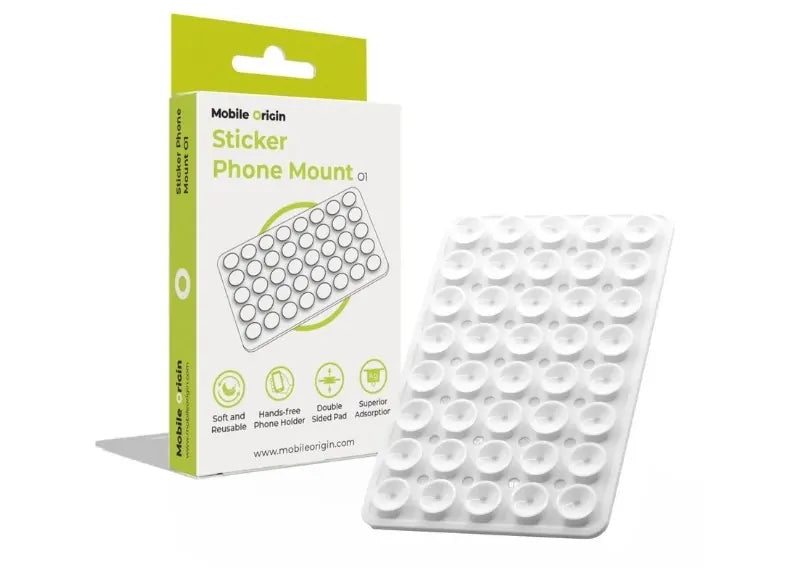 MOBILE ORIGIN PHONE STICKER MOUNT O1 ΒΑΣΗ ΚΙΝΗΤΟΥ ΜΕ ΒΕΝΤΟΥΖΑ CLEAR WHITE