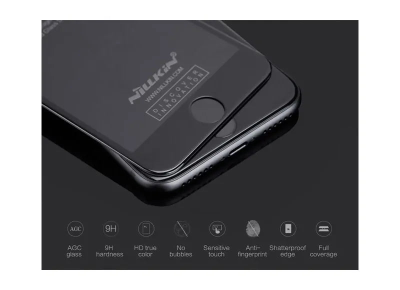 Nillkin Τζάμι Προστασίας Οθόνης 3D Cp+ Max για iPhone 6 / 6S / 7 / 8 / SE 20/22 Μαύρο