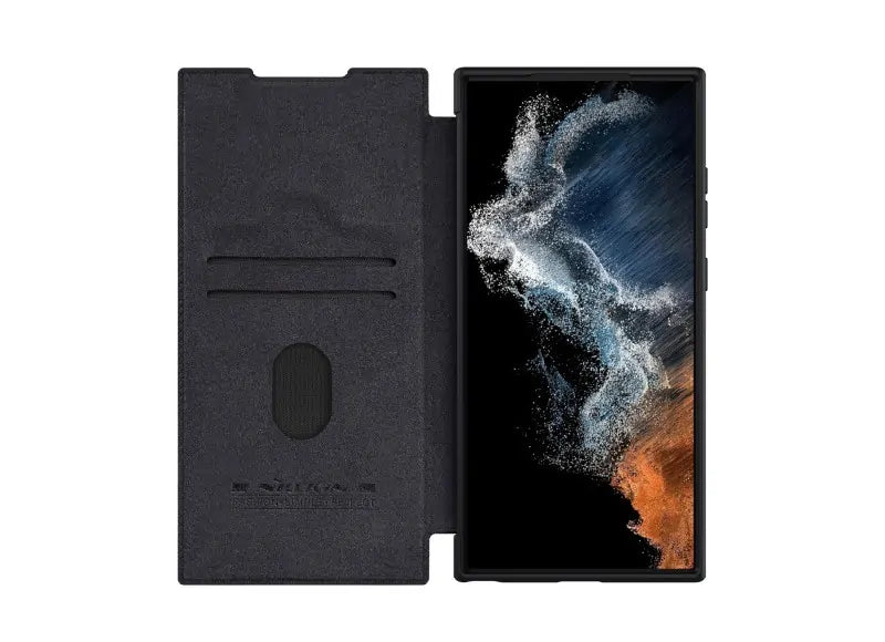 NILLKIN QIN PRO LEATHER CASE SAMSUNG GALAXY S23 ULTRA - BLACK