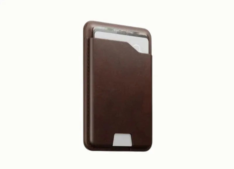 NOMAD LEATHER MAG WALLET WITH FIND MY BROWN