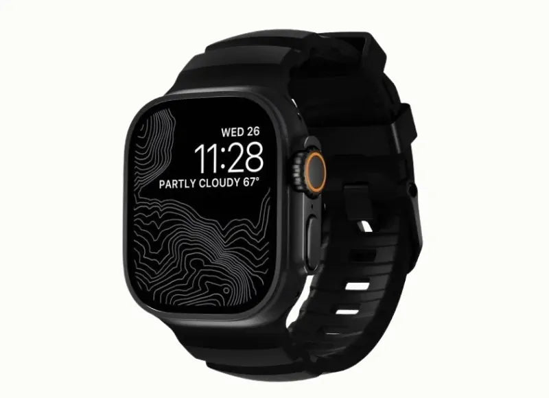 Nomad Strap Rocky Point Band Carbon Black for Apple Watch 46/49mm