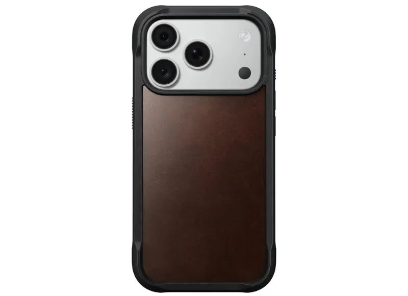 NOMAD RUGGED LEATHER CASE IPHONE 18 PRO MAX PHONE CASE RUSTIC BROWN